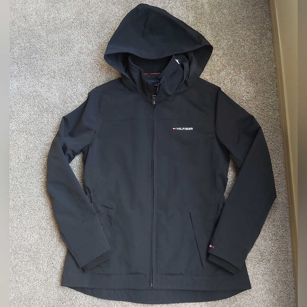 Tommy Hilfiger Black Hooded Zip Up Jacket